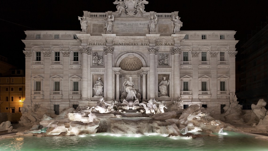  Restored Fontana di Trevi in Rome