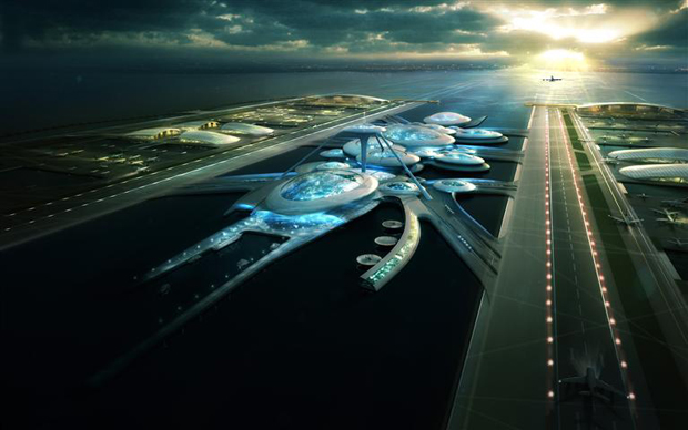  Futuristički svemirski brod ili budući aerodrom