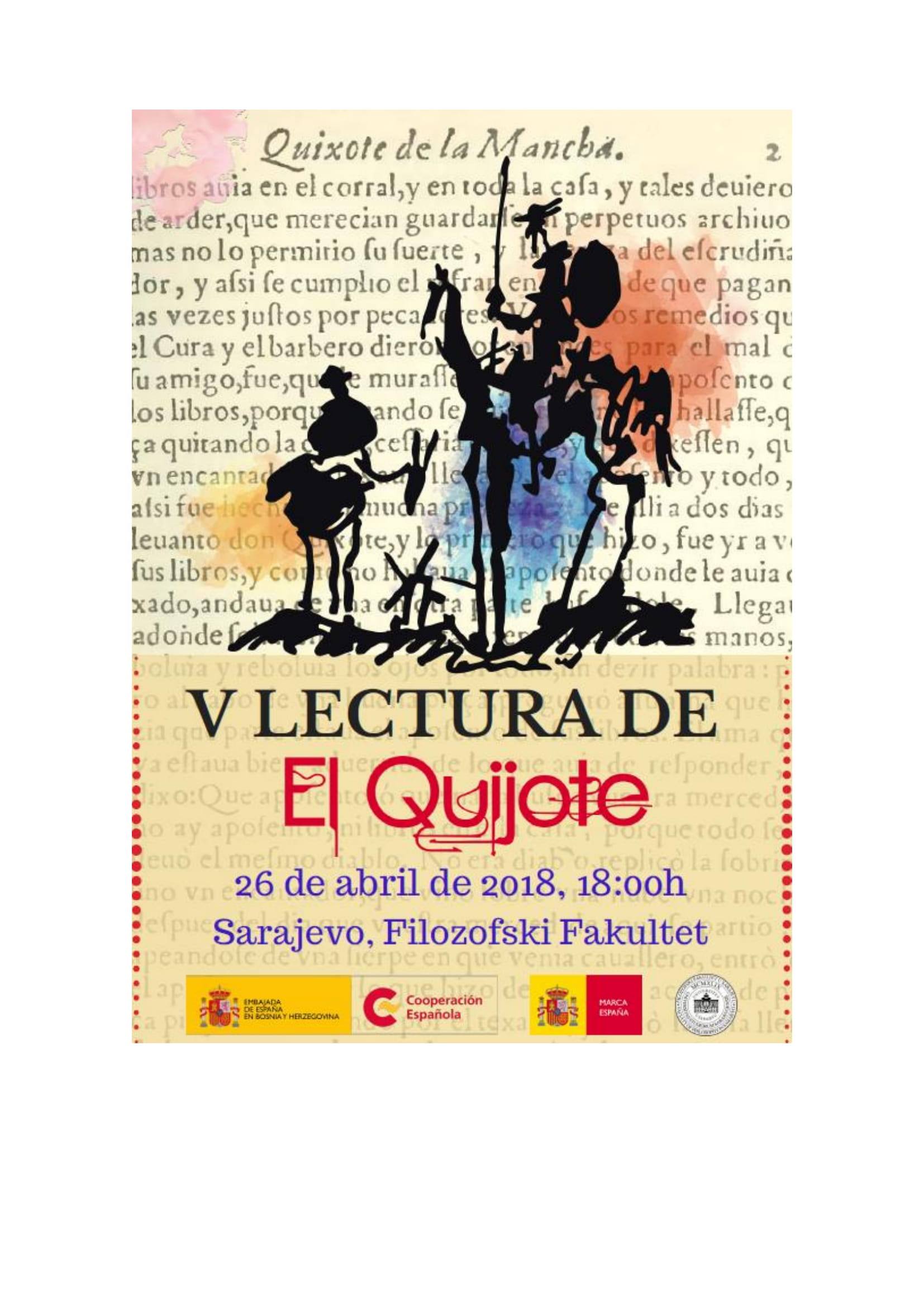  Lectura pública de El Quijote / Javno čitanje Don Kihota