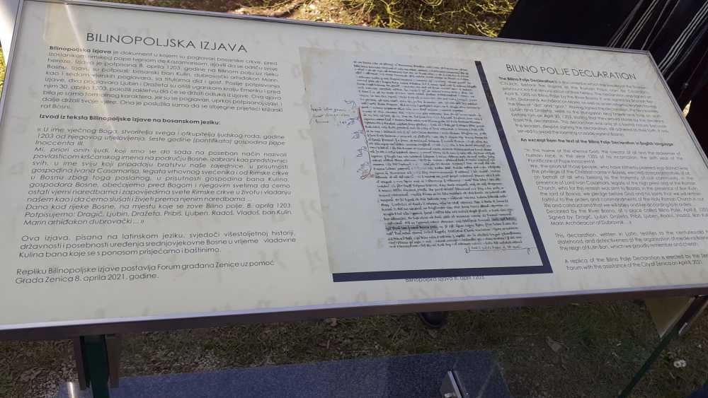  Replika Bilinopoljske izjave na 818. godišnjicu njenog potpisivanja