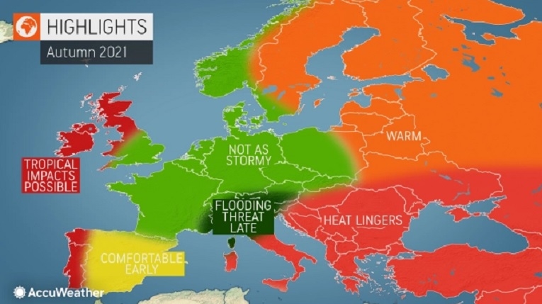 AccuWeather objavio veliku vremensku prognozu za jesen