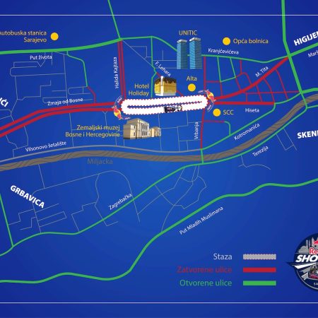 Red Bull Showrun Sarajevo-Mapa A3